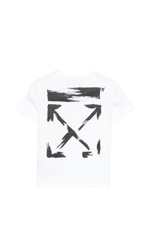 t-shirt in cotone bianco OFF WHITE KIDS | OBAA002S26JER006100